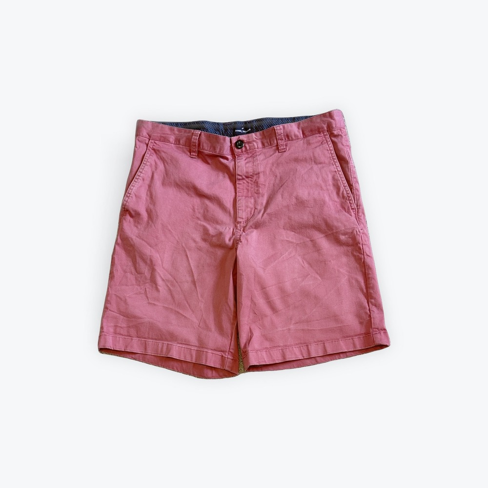 Daniel Hechter Paris Mens Chino Short Size 36 Pink Salmon Cotton Lyocell Stretch